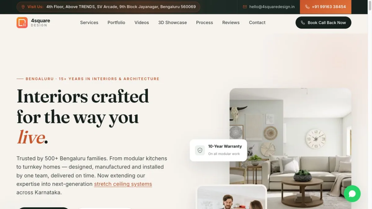 4square Design website homepage